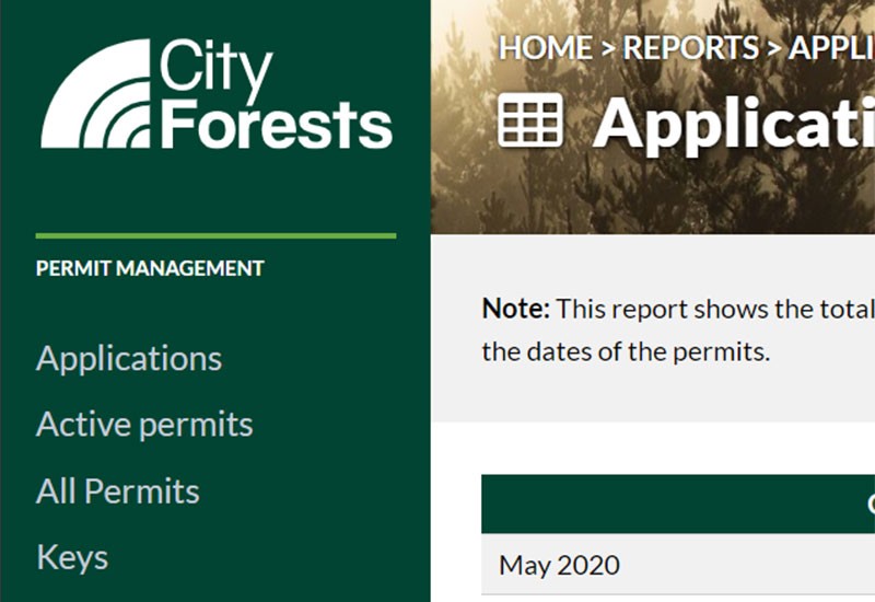 City Forests Permit System