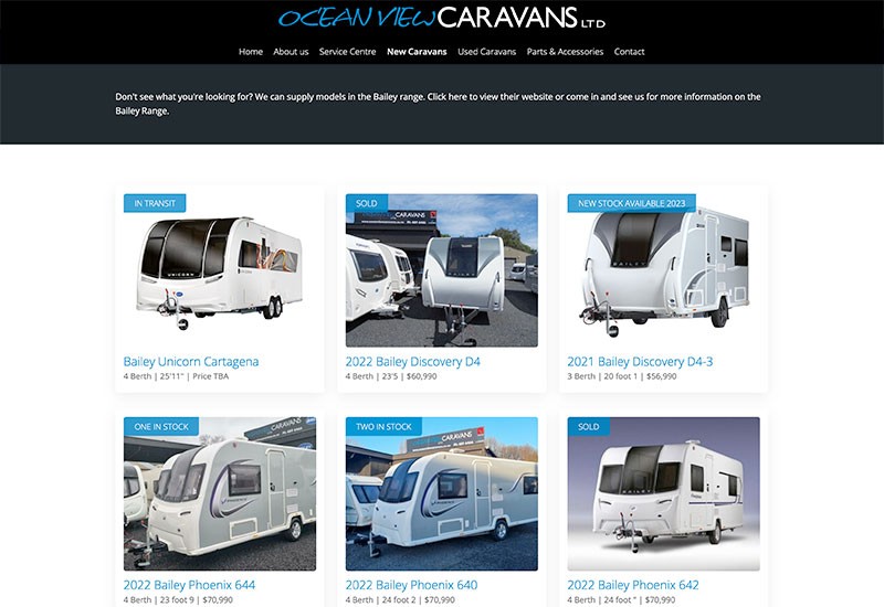 Ocean View Caravans