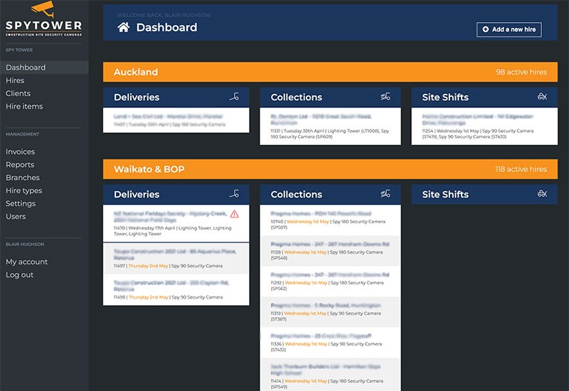 SpyTower Hire Management System